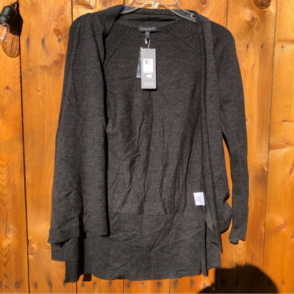 Brand new ! Eileen Fisher Black Straight Cardigan